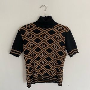 Vintage Fendi Short Sleeve Turtleneck